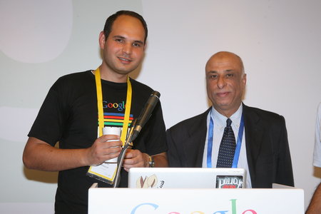 Engineer Khattab Omar Abuisbae, at "Google Convention & Conference", in Amman City, Jordan, Year 2012.