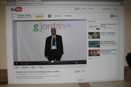 Engineer Khattab Omar Abuisbae, at "Google Convention & Conference", in Amman City, Jordan, Year 2012.