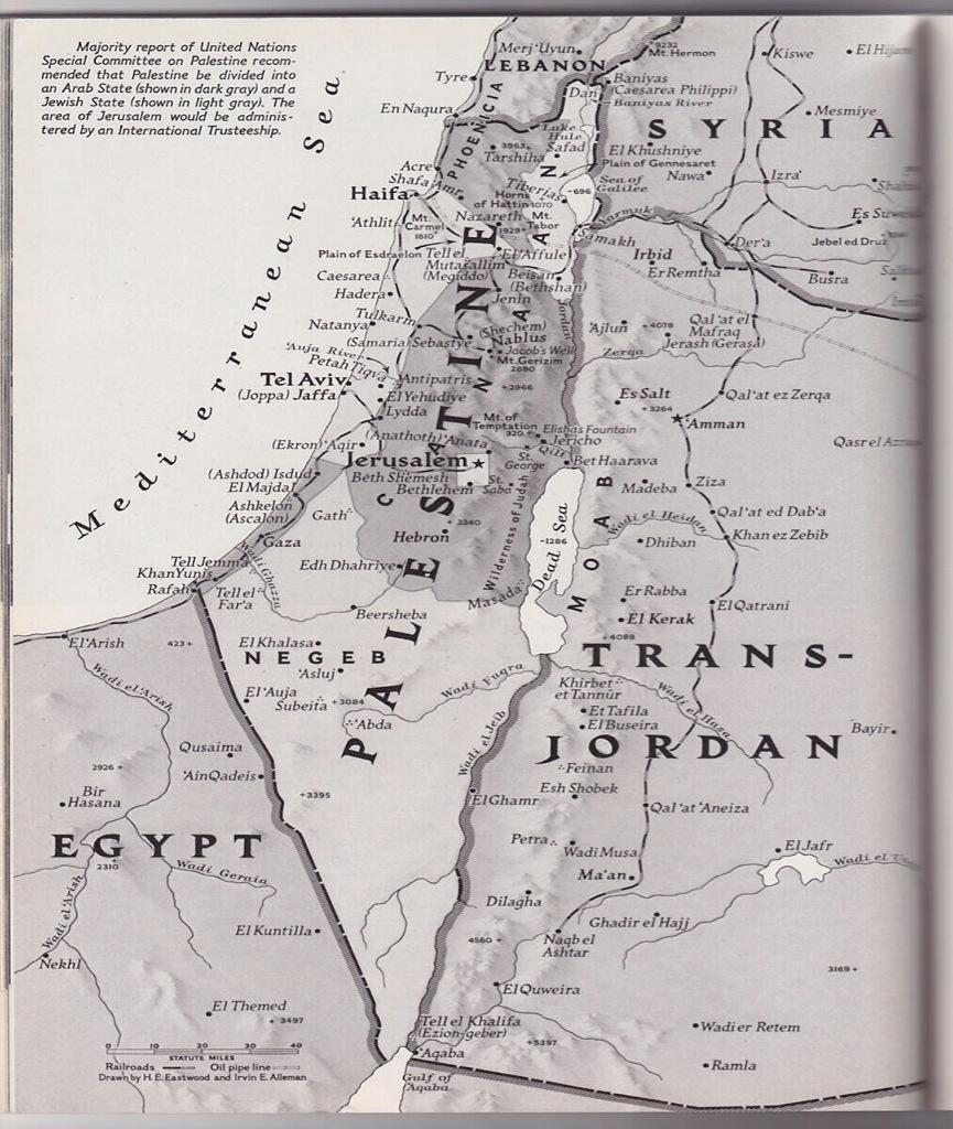 Palestine State's Map of Year 1947
