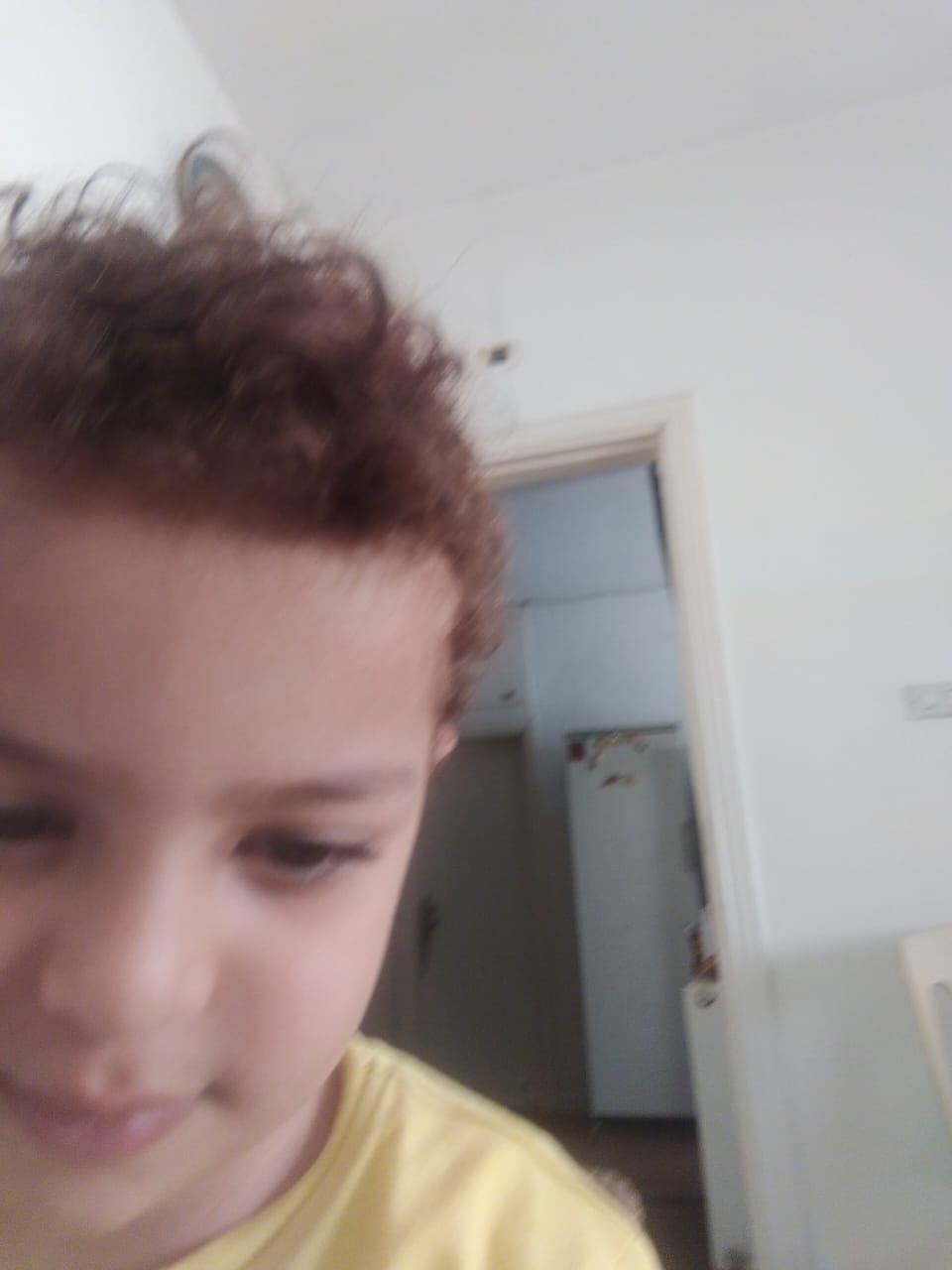 Engineer "Khattab Omar Abuisbae", My Great Beloved Lovely Niece "Yousef Khaled Omar Abuisbae", at my apartment, Amman City, Jordan, Year 2020, Photo 119.