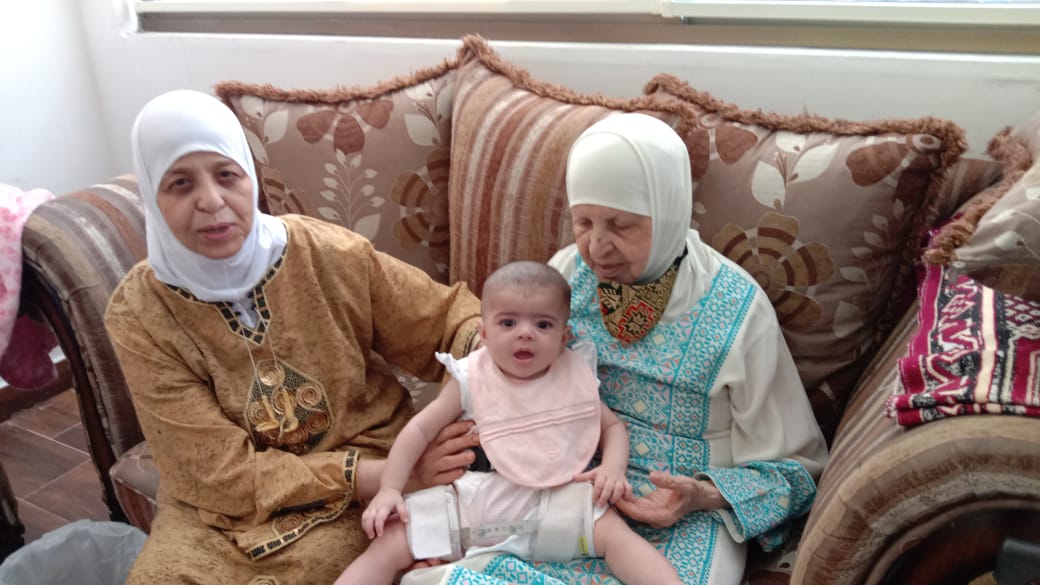 From Right to Left, My Great Beloved Mother "Khadeja Khaleel Aboosba", Then My Beloved  Sister "Khawla" and her Grand Daughter "Waed" "وعد".