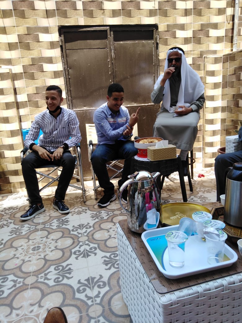 Engineer "Khattab Omar Abuisbae", Brothers and Sons, From Left to Right, "Ahammad Mohammad Aboosba", "Omar Belal Aboosba", and My Beloved Brother "Mohammad Omar Aboosba",  "Celebrating Eied's Visits", at "Nabeel Jaber" and My Sister "Soha's House", "Hy Alzakhateet", "Alhashmei Alshamalie City", Amman, Jordan, Year 2021, Photo8.