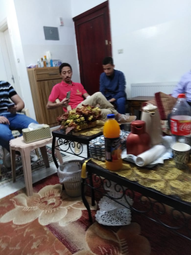 My Great Beloved Nieces From Left to Right, "Hani Omar Hammad", "Abdullah Omar Hammad", and "Omar Belal Aboosba", Celebrating Welcoming of My Brother "Khaled" Family's members visit to "Amman City", at my apartment, "Amman City", Jordan, Year 2019, Photo86. 